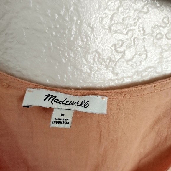 Madewell Rhyme Button-Front Top in Clipdot AK016 sz M - Picture 6 of 8